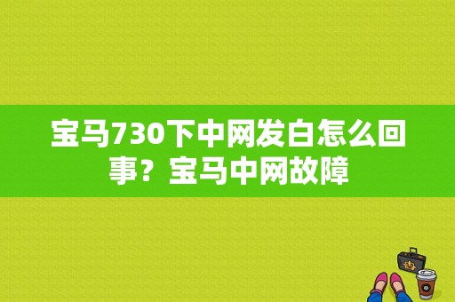 宝马730下中网发白怎么回事？宝马中网故障-图2