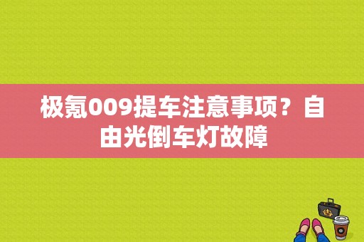 极氪009提车注意事项？自由光倒车灯故障-图1