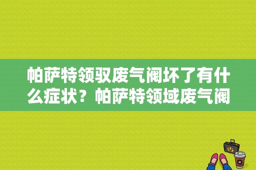 帕萨特领驭废气阀坏了有什么症状？帕萨特领域废气阀故障现象-图1