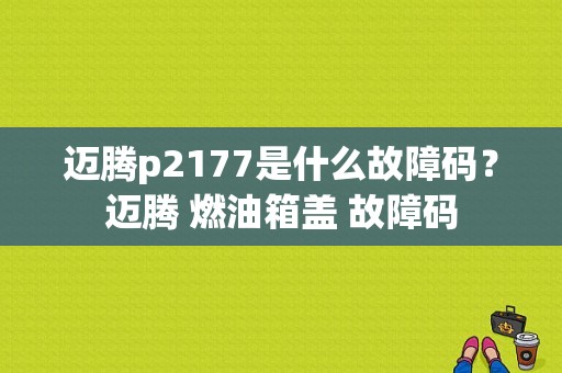 迈腾p2177是什么故障码？迈腾 燃油箱盖 故障码-图1