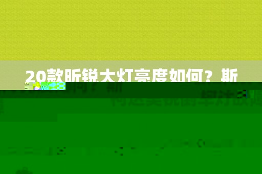 20款昕锐大灯亮度如何？斯柯达昊锐倒车灯故障-图1