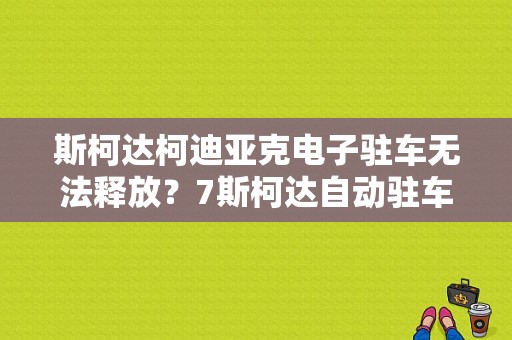 斯柯达柯迪亚克电子驻车无法释放？7斯柯达自动驻车故障-图1
