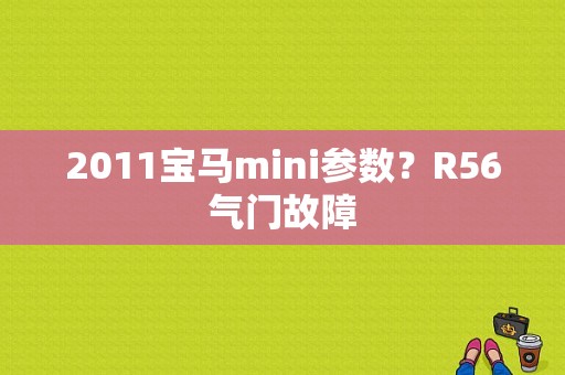 2011宝马mini参数？R56气门故障-图2