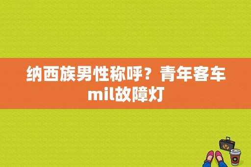 纳西族男性称呼？青年客车mil故障灯-图1