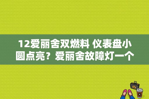 12爱丽舍双燃料 仪表盘小圆点亮？爱丽舍故障灯一个车子-图1