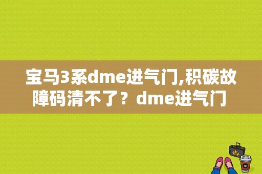 宝马3系dme进气门,积碳故障码清不了？dme进气门 积碳故障码-图1