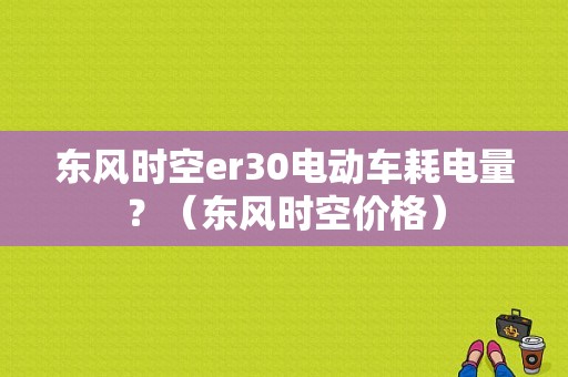 东风时空er30电动车耗电量？（东风时空价格）-图1