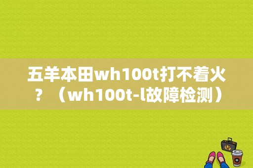 五羊本田wh100t打不着火？（wh100t-l故障检测）-图2