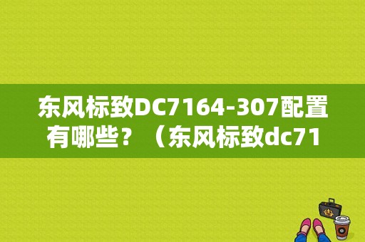 东风标致DC7164-307配置有哪些？（东风标致dc7164tlca）-图2