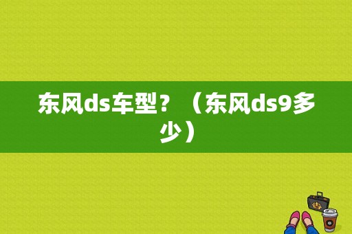 东风ds车型？（东风ds9多少）-图1