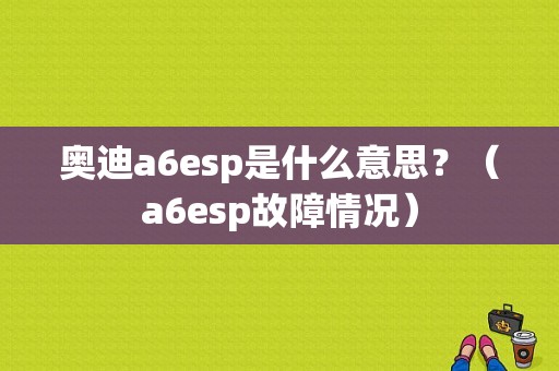 奥迪a6esp是什么意思？（a6esp故障情况）-图1
