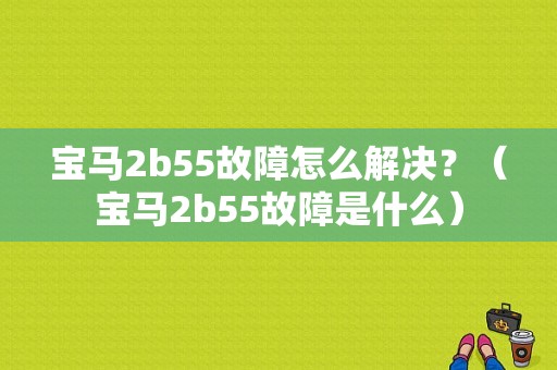 宝马2b55故障怎么解决？（宝马2b55故障是什么）-图1
