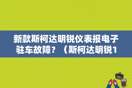 新款斯柯达明锐仪表报电子驻车故障？（斯柯达明锐1.8t仪表故障）-图1