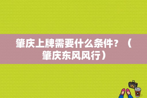 肇庆上牌需要什么条件？（肇庆东风风行）-图1