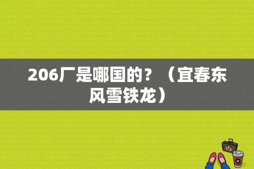 206厂是哪国的？（宜春东风雪铁龙）-图2