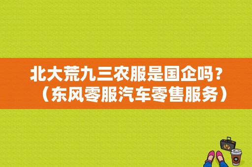 北大荒九三农服是国企吗？（东风零服汽车零售服务）-图1