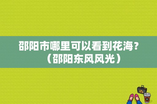 邵阳市哪里可以看到花海？（邵阳东风风光）-图1