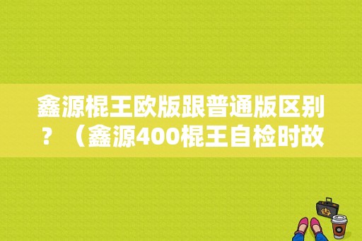 鑫源棍王欧版跟普通版区别？（鑫源400棍王自检时故障灯闪）-图1