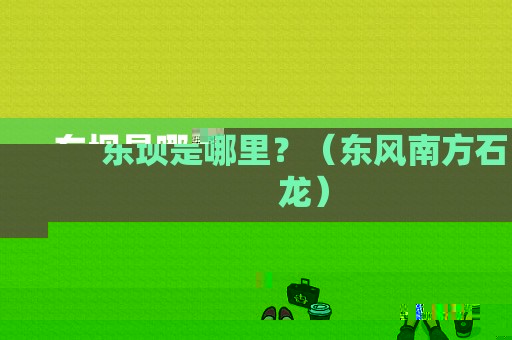 东坝是哪里？（东风南方石龙）-图1