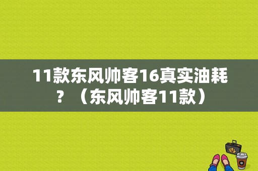 11款东风帅客16真实油耗？（东风帅客11款）-图1