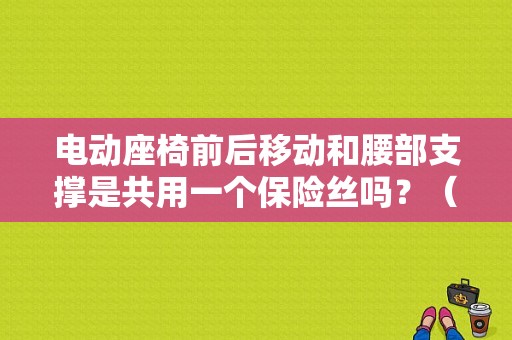 电动座椅前后移动和腰部支撑是共用一个保险丝吗？（3系腰部支撑故障）-图1