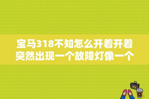宝马318不知怎么开着开着突然出现一个故障灯像一个齿轮齿轮里面有一个感叹号，请求高人指点？宝马318i齿轮中感叹号故障-图1