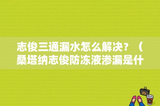 志俊三通漏水怎么解决？（桑塔纳志俊防冻液渗漏是什么故障）-图1
