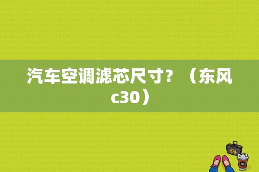 汽车空调滤芯尺寸？（东风c30）
