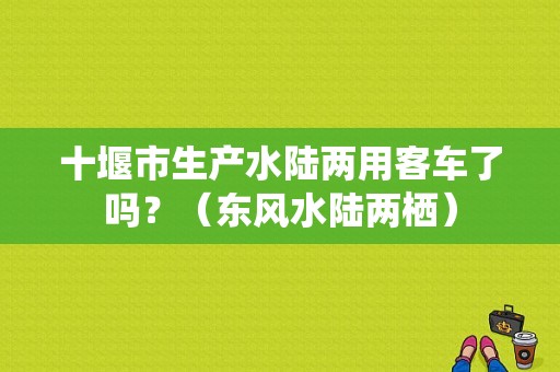 十堰市生产水陆两用客车了吗？（东风水陆两栖）-图1