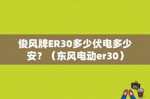 俊风牌ER30多少伏电多少安？（东风电动er30）