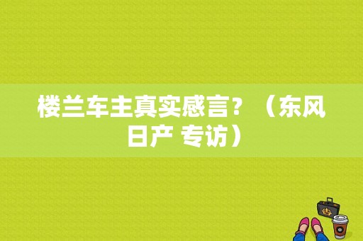 楼兰车主真实感言？（东风日产 专访）-图1