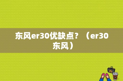 东风er30优缺点？（er30 东风）-图1