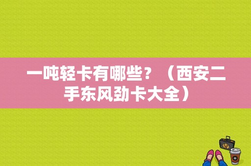 一吨轻卡有哪些？（西安二手东风劲卡大全）-图2