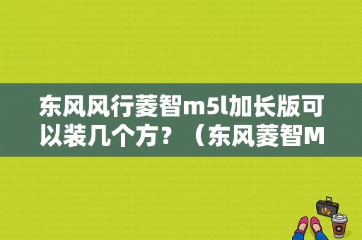 东风风行菱智m5l加长版可以装几个方？（东风菱智M5L9座）-图1