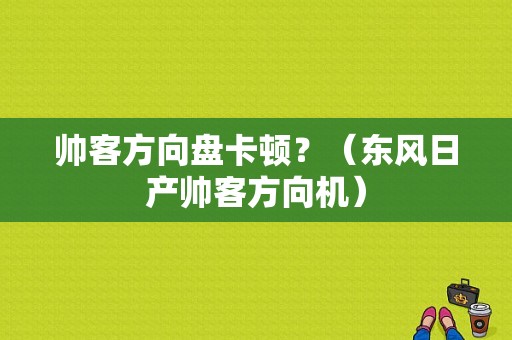 帅客方向盘卡顿？（东风日产帅客方向机）-图1