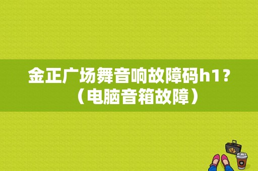 金正广场舞音响故障码h1？（电脑音箱故障）-图1
