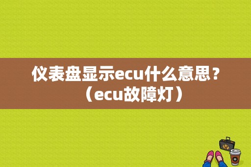 仪表盘显示ecu什么意思？（ecu故障灯）-图1