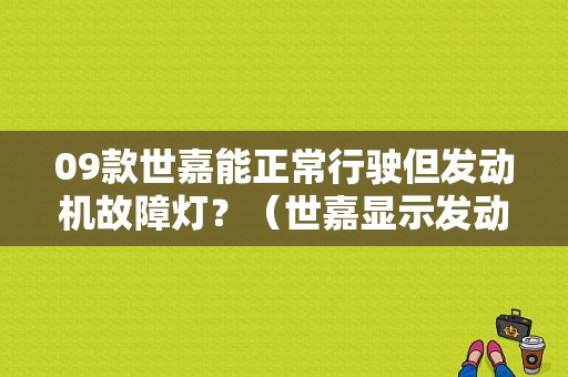 09款世嘉能正常行驶但发动机故障灯？（世嘉显示发动机故障）-图1
