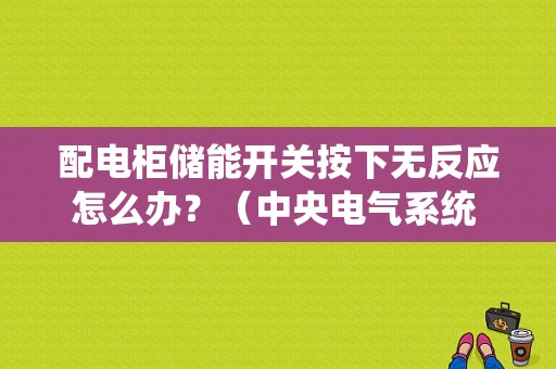 配电柜储能开关按下无反应怎么办？（中央电气系统 故障 无法）-图1
