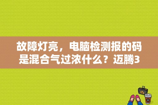 故障灯亮，电脑检测报的码是混合气过浓什么？迈腾3.2混合气浓故障-图1