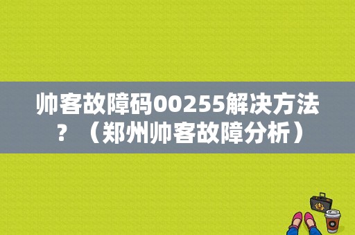 帅客故障码00255解决方法？（郑州帅客故障分析）-图1