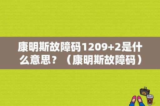 康明斯故障码1209+2是什么意思？（康明斯故障码）-图1
