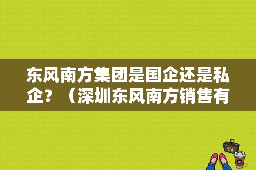 东风南方集团是国企还是私企？（深圳东风南方销售有限公司）-图1