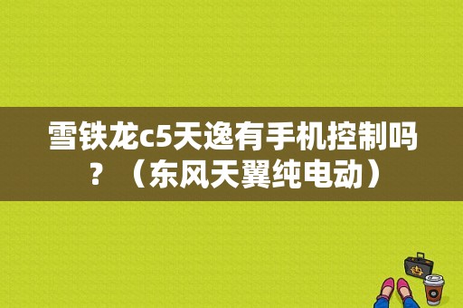 雪铁龙c5天逸有手机控制吗？（东风天翼纯电动）-图1