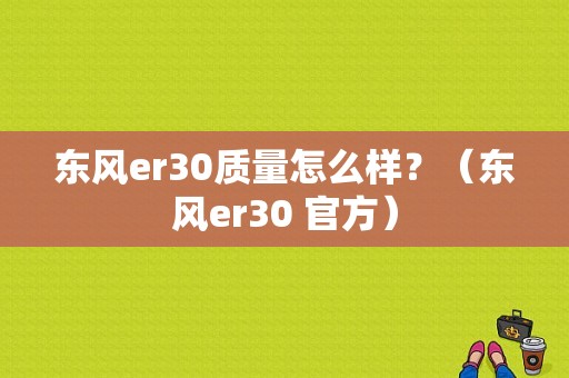 东风er30质量怎么样？（东风er30 官方）-图1