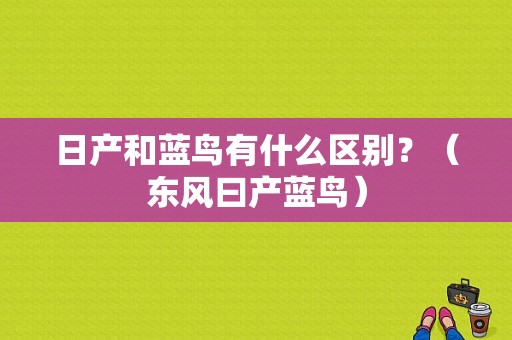 日产和蓝鸟有什么区别？（东风曰产蓝鸟）-图2