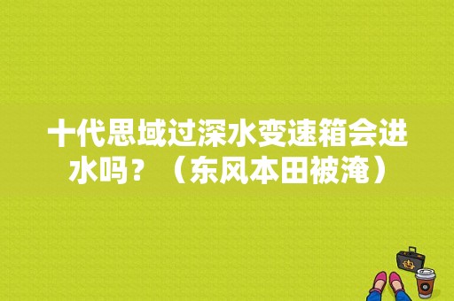 十代思域过深水变速箱会进水吗？（东风本田被淹）-图1