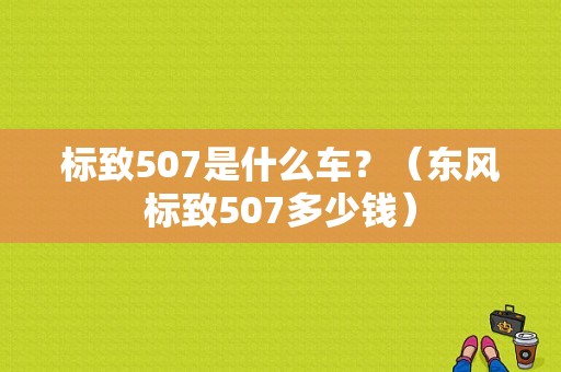 标致507是什么车？（东风标致507多少钱）-图1