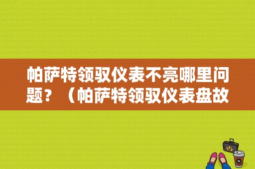 帕萨特领驭仪表不亮哪里问题？（帕萨特领驭仪表盘故障）-图1