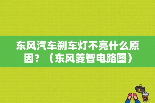 东风汽车刹车灯不亮什么原因？（东风菱智电路图）-图1
